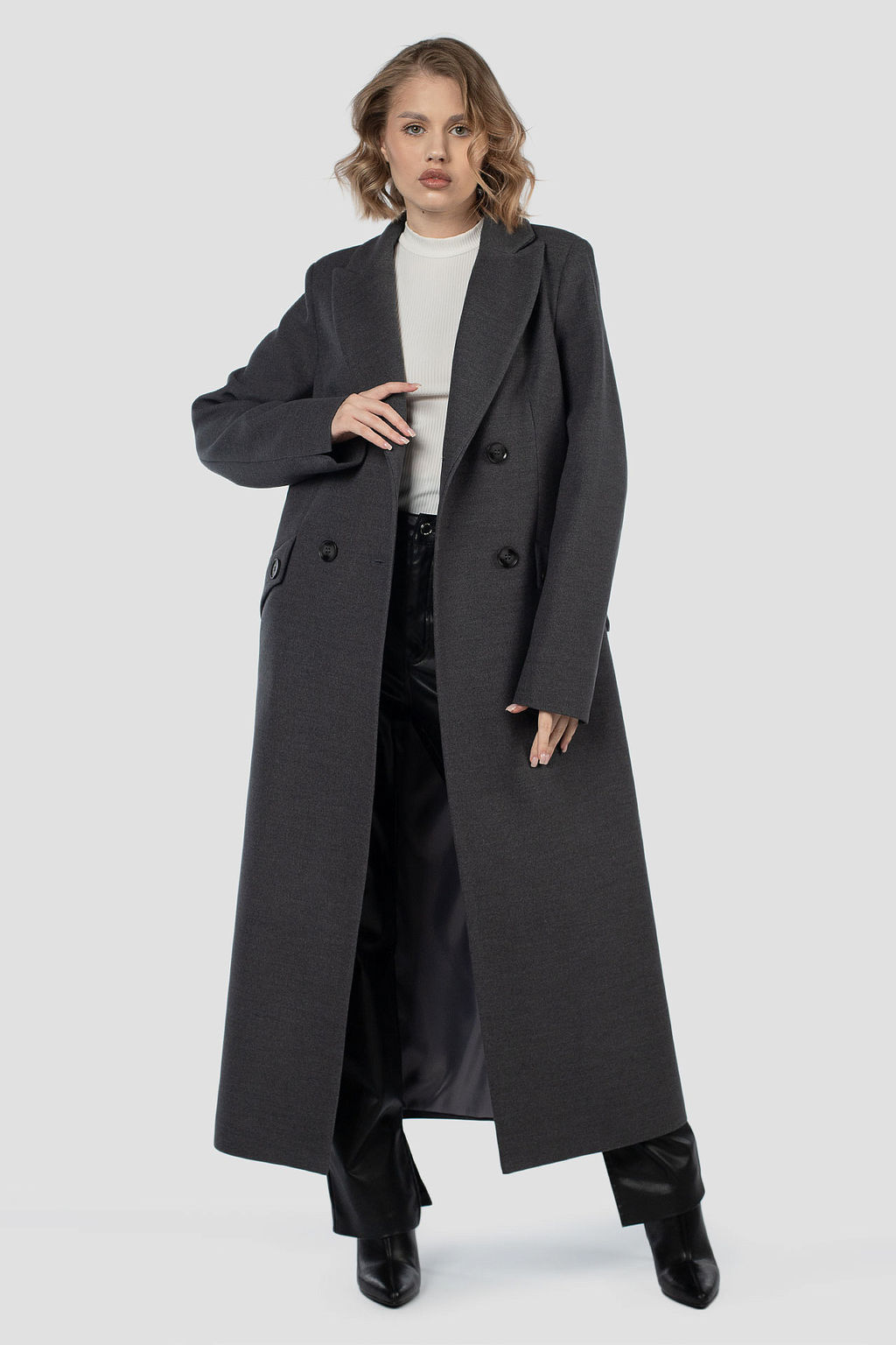 Пальто демисезонное (пояс) - El podio фото 3