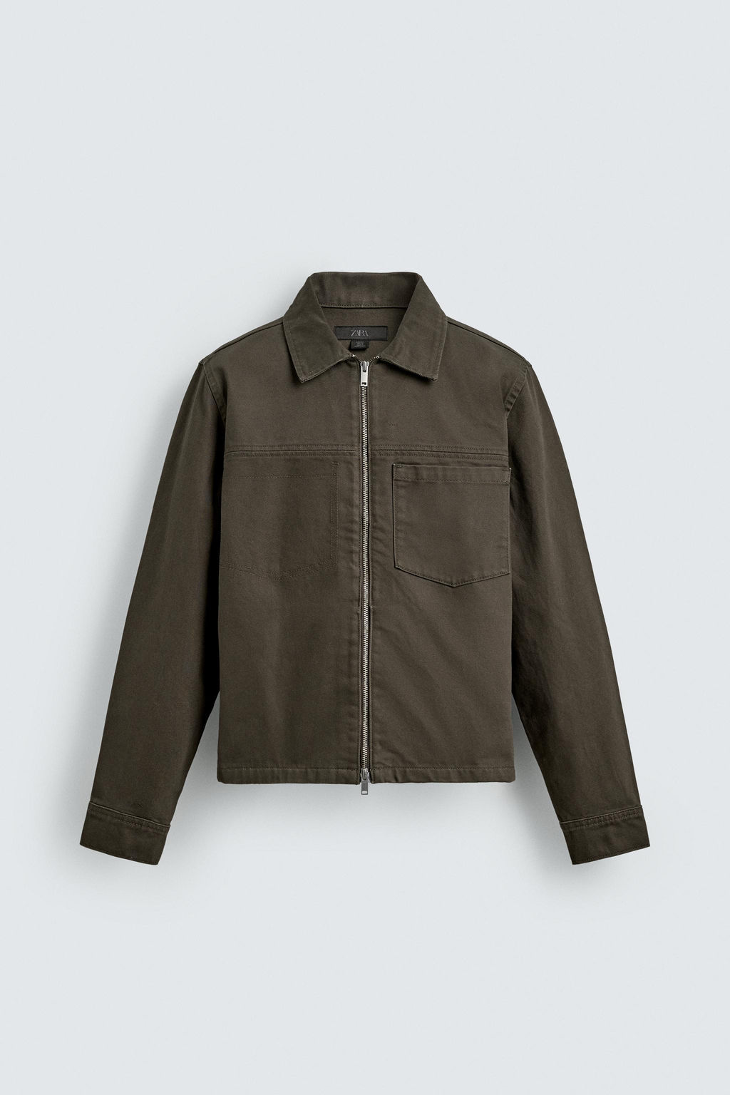 SOBRECAMISA REGULAR FIT CREMALLERA / Marr?n - Zara фото 8