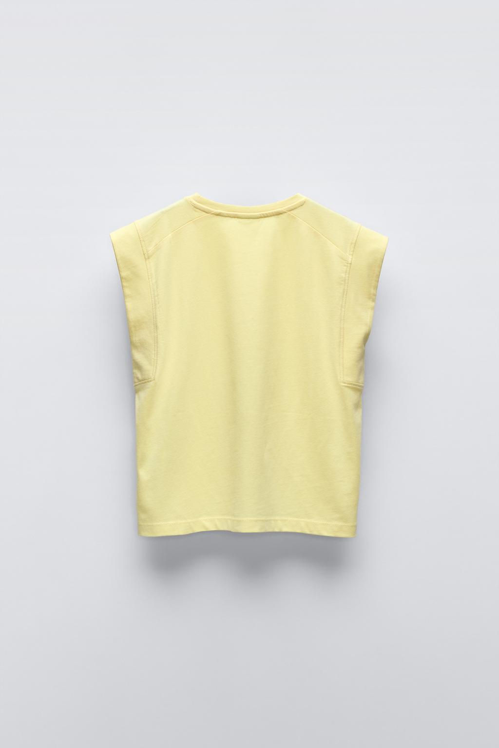 PLAIN T-SHIRT WITH TAB - Zara фото 11