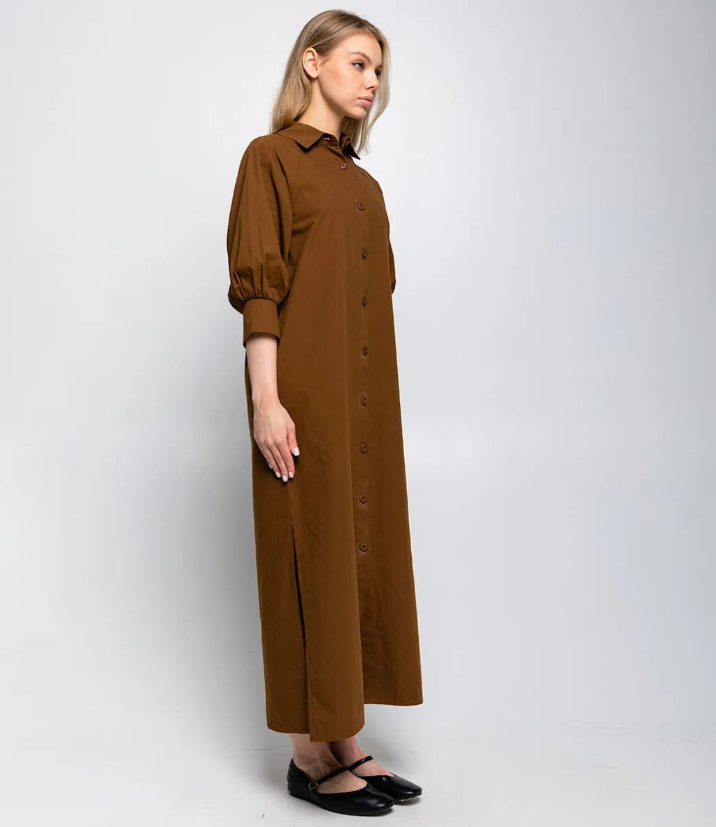 Платье #ОКТ035010, коричневый