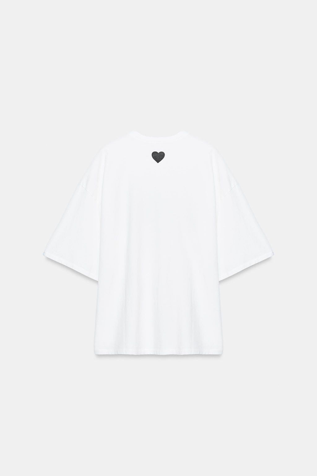 CAMISETA OVERSIZE TEXTO / Blanco