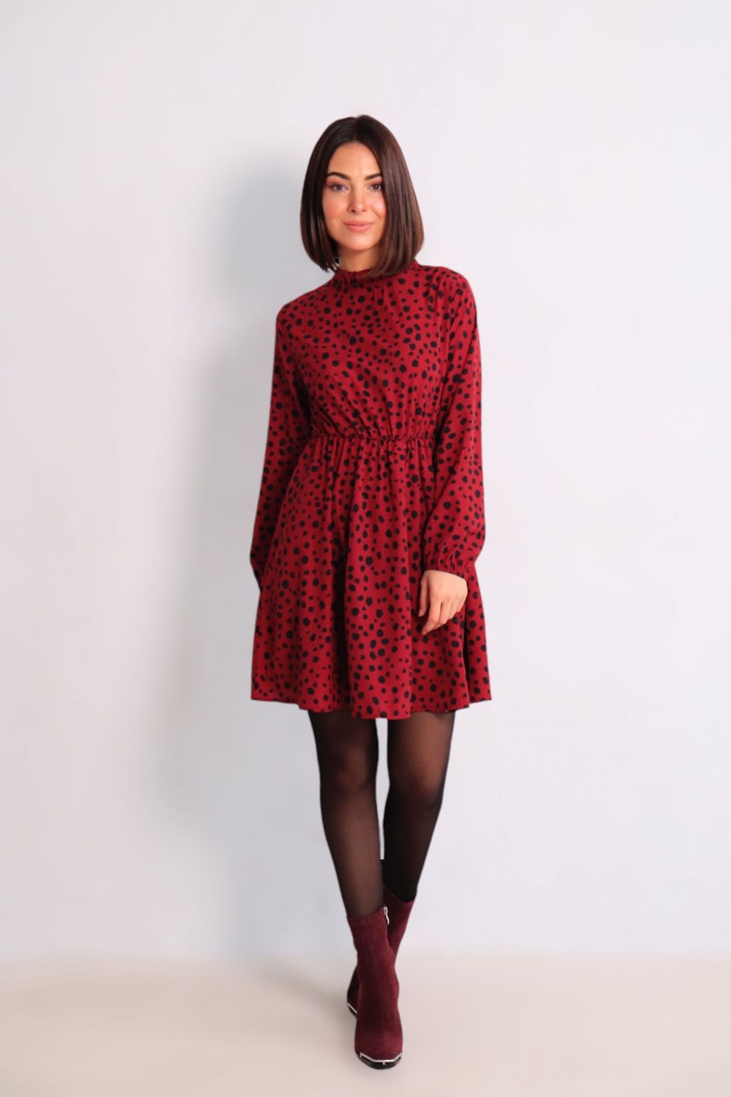 Martichelli Платье красное с принтом  фото 5