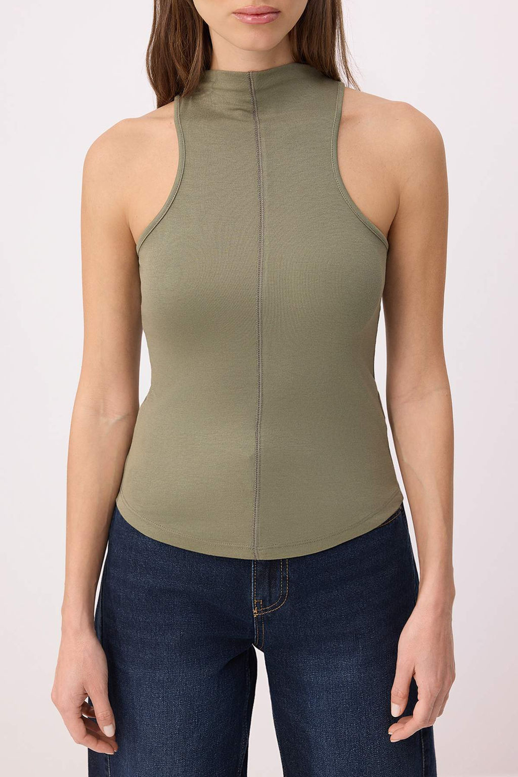 Siyah Fitted/Vucuda Oturan Dik Yaka Kolsuz Yumusak Orme Atlet TWOSS26AL00051 - Trendyolmilla фото 7