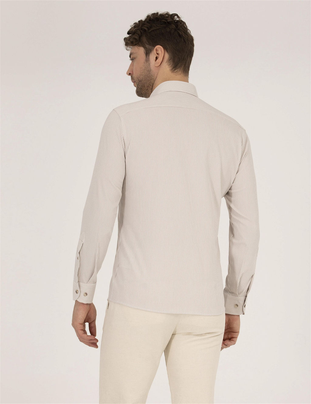 Bej Slim Fit Uzun Kollu G_mlek - Pierre cardin фото 5