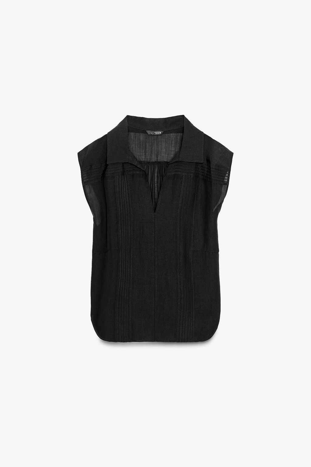 RAMIE BLEND SHIRT WITH PINTUCKS ZW COLLECTION - Zara фото 6