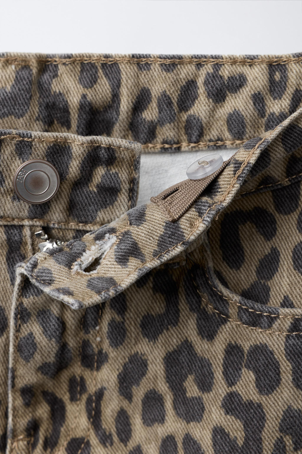 ANIMAL PRINT WIDE-LEG JEANS WITH STARS - Zara фото 3