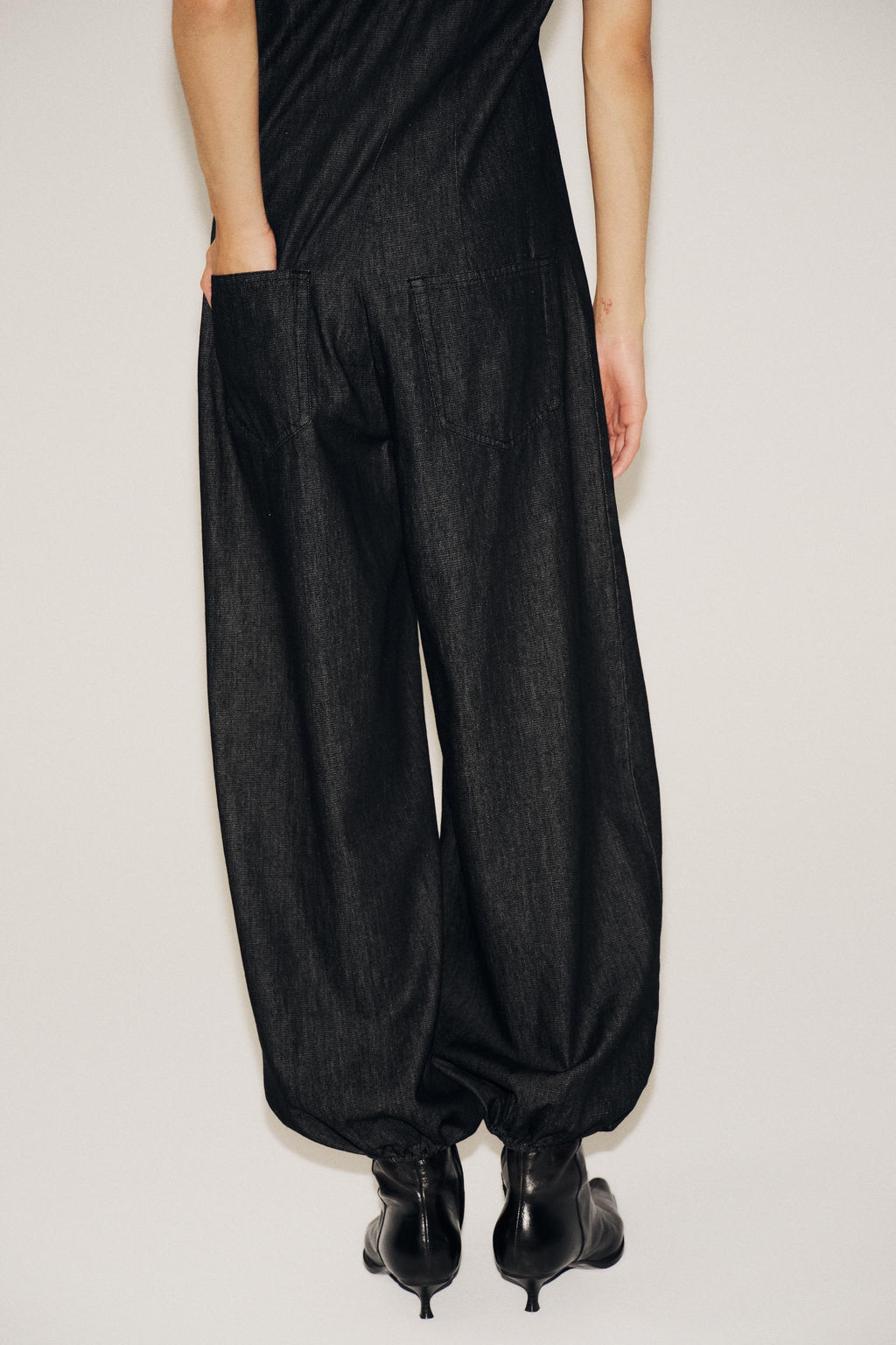 TRF DENIM BANDEAU JUMPSUIT - Zara фото 5