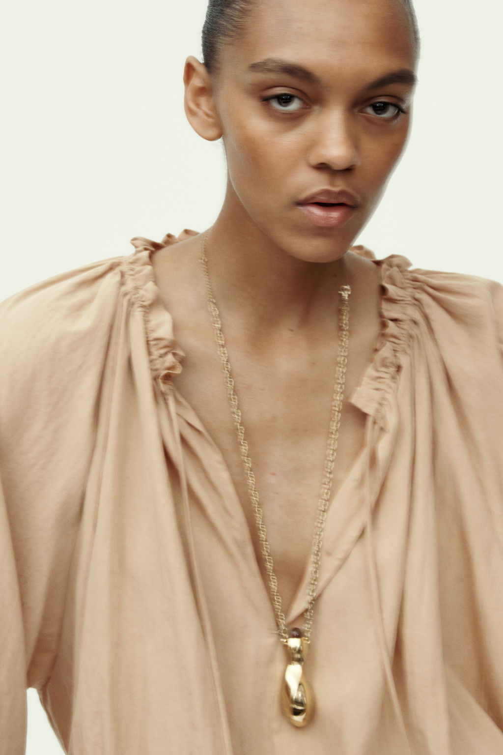 Blusa con bajo burbuja - H&m фото 6