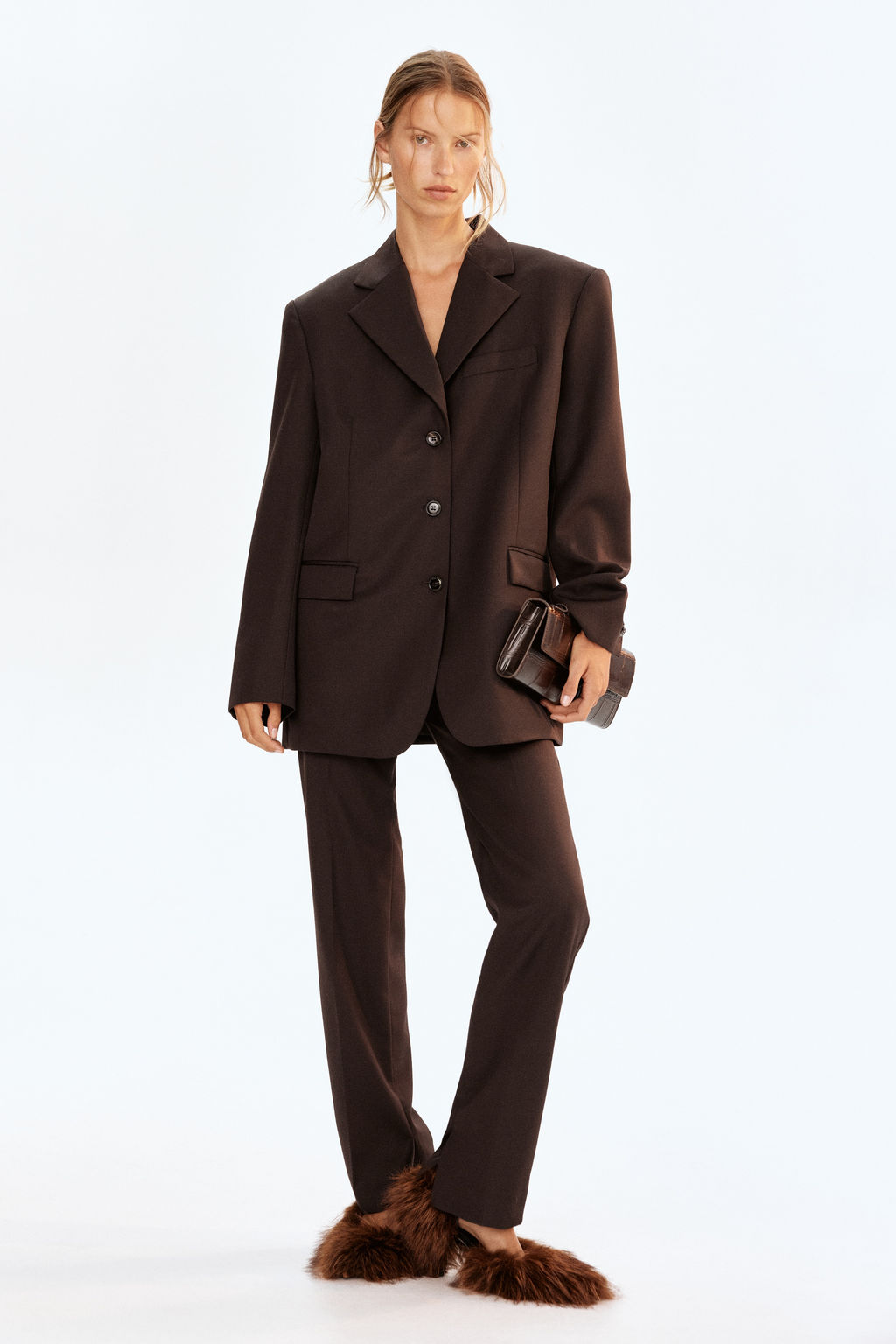 Blazer oversize en mezcla de lana - H&m фото 4