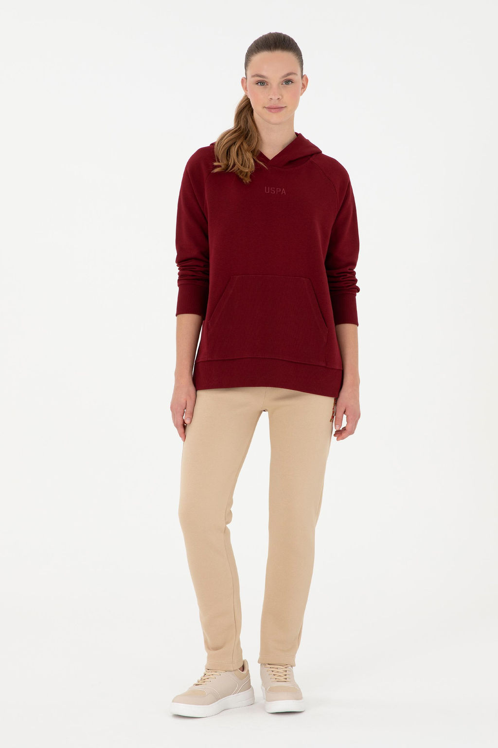 Женский бордово-красный свитшот Неожиданная скидка в корзине - U.s. polo assn фото 4