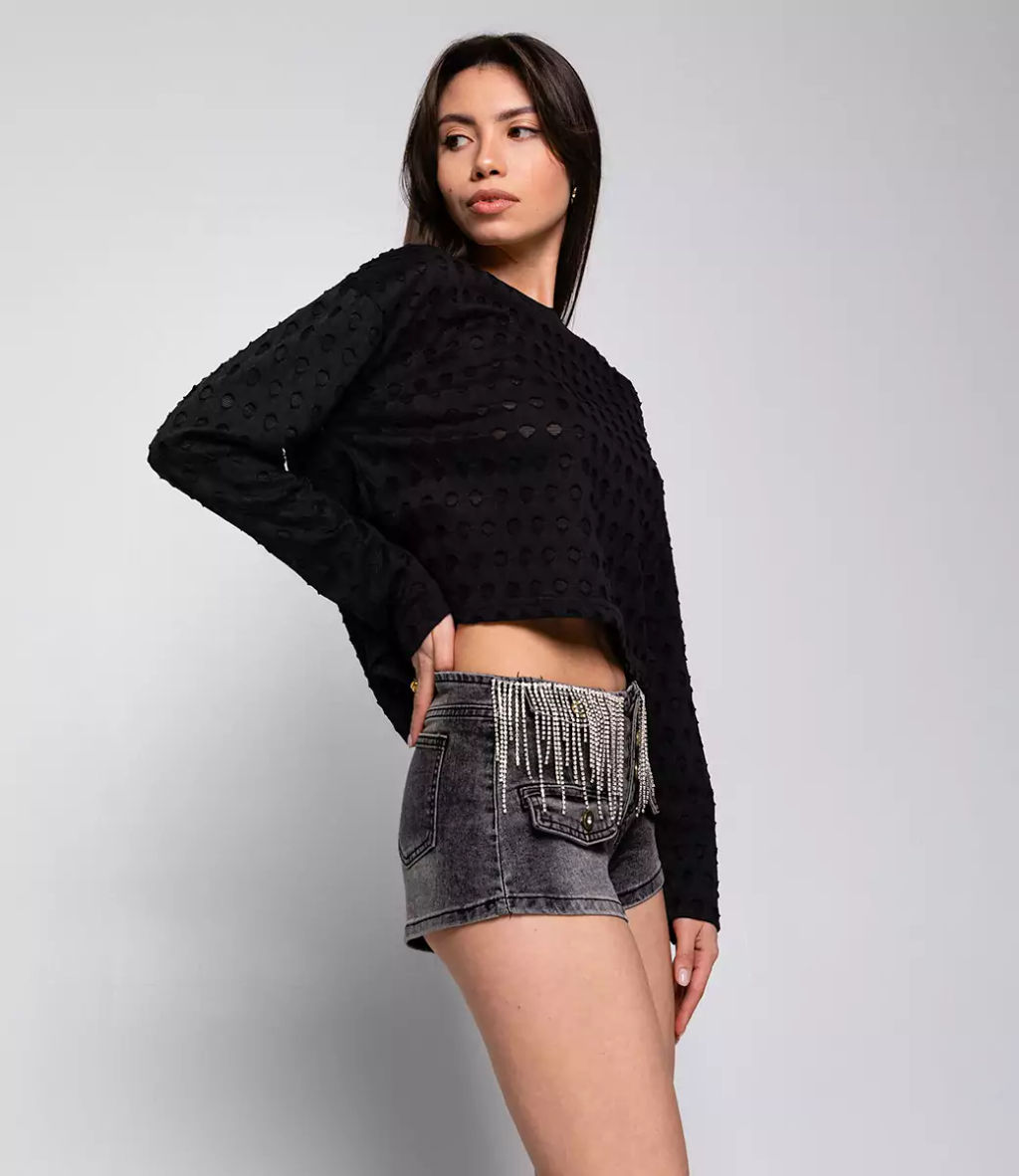 Джинсовые шорты #КТ11979, серый