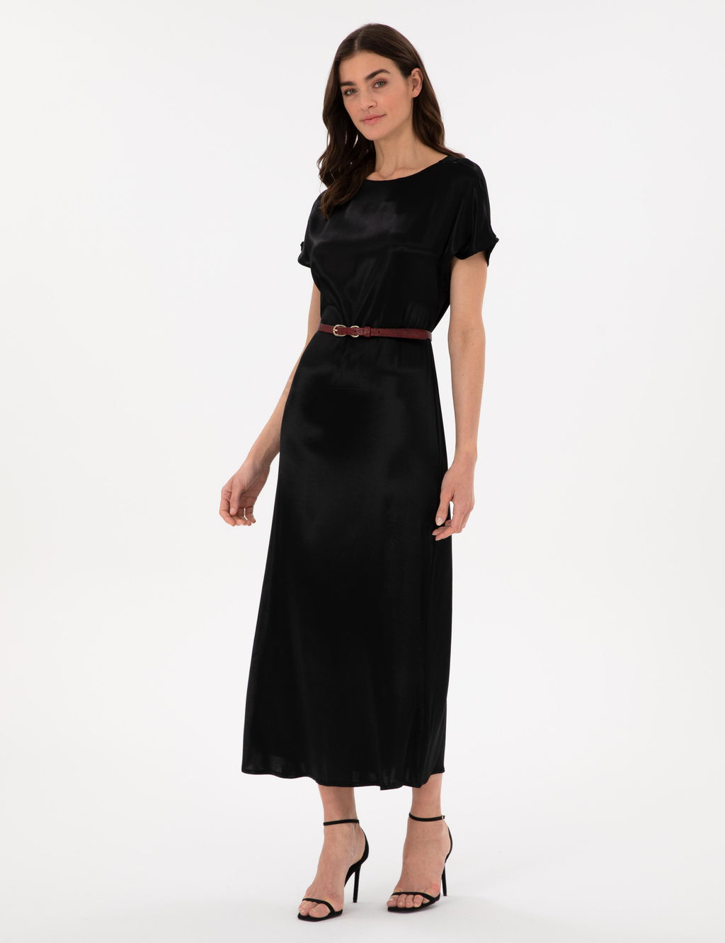 Siyah Comfort Fit Dokuma Elbise - Pierre cardin фото 3