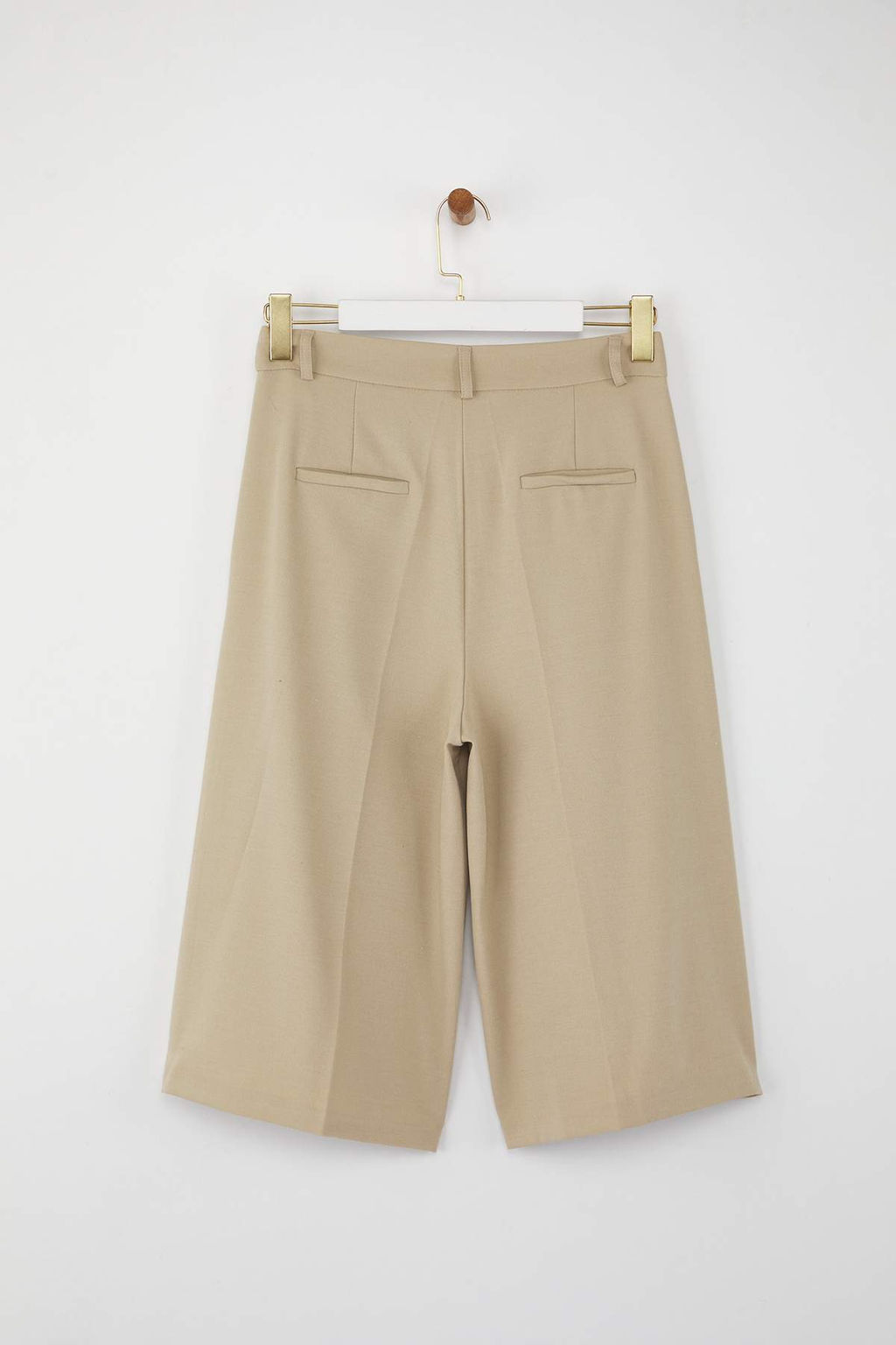 Limited Edition Vizon Straight/Duz Kesim Pilili Dokuma Kumas Sort & Bermuda TWOAW26SR00033 - Trendyolmilla фото 7