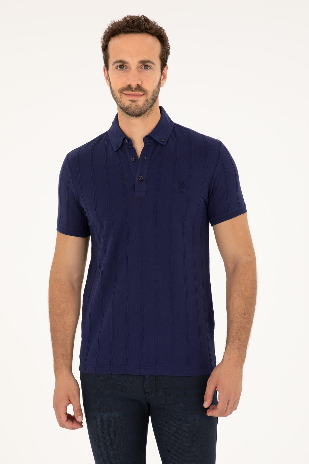 Футболка мужская U.S. Polo Assn темно-синяя хлопок фото 8