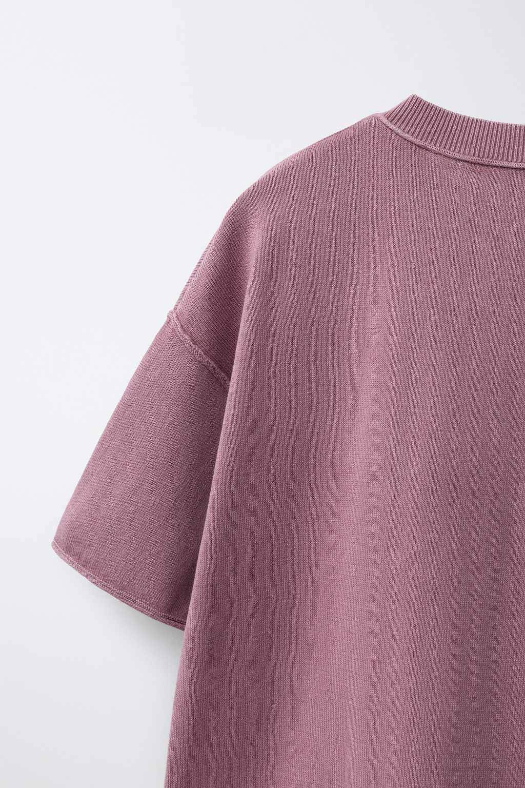 CAMISETA PUNTO EFECTO LAVADO / Rosa palo - Zara фото 4