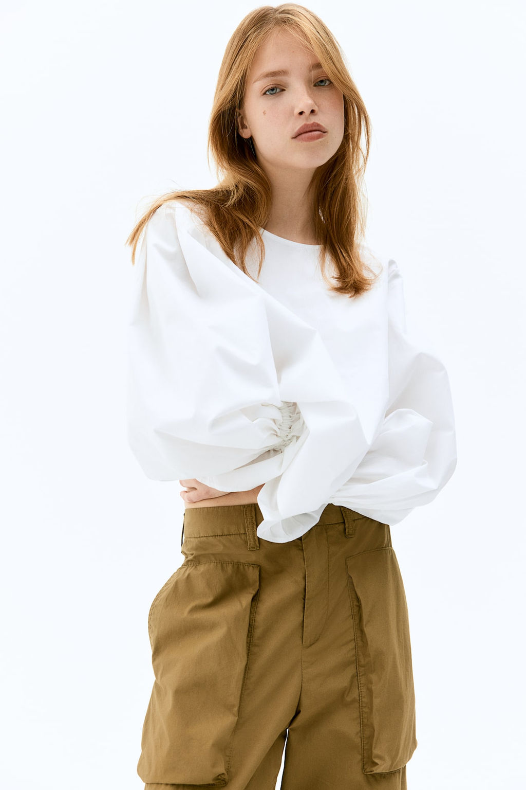 Blusa de algodon con lazadas