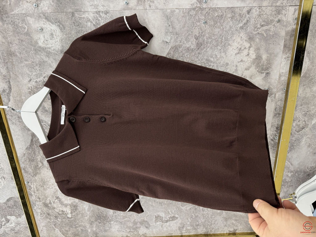 Футболка поло однотонная