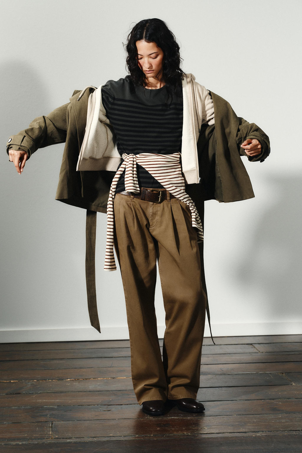 LOW-RISE CHINO TROUSERS