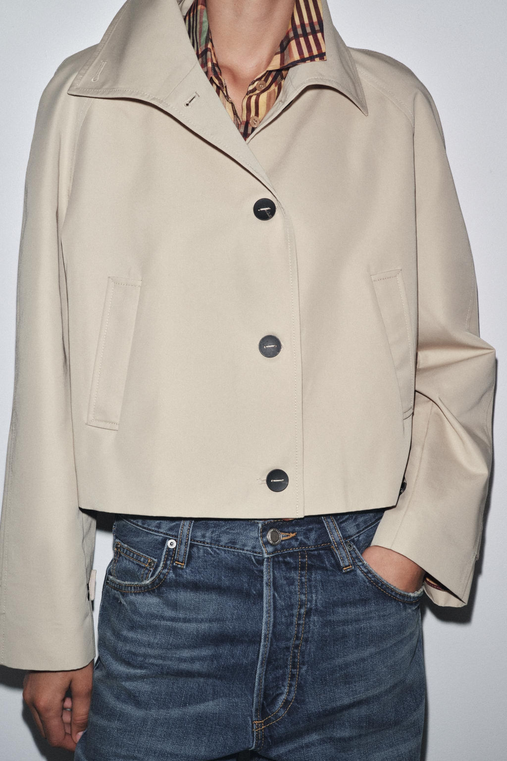 WATER-REPELLENT SHORT TRENCH COAT ZW COLLECTION - Zara фото 2