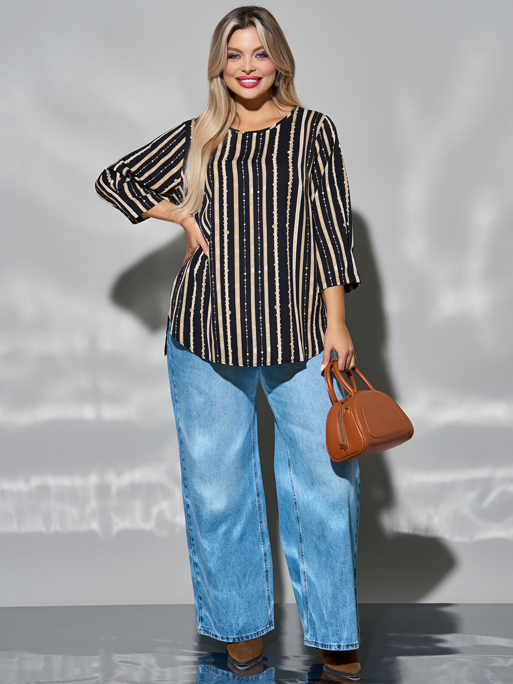 Блузка 0220-1 фиалковый - Dora фото 59