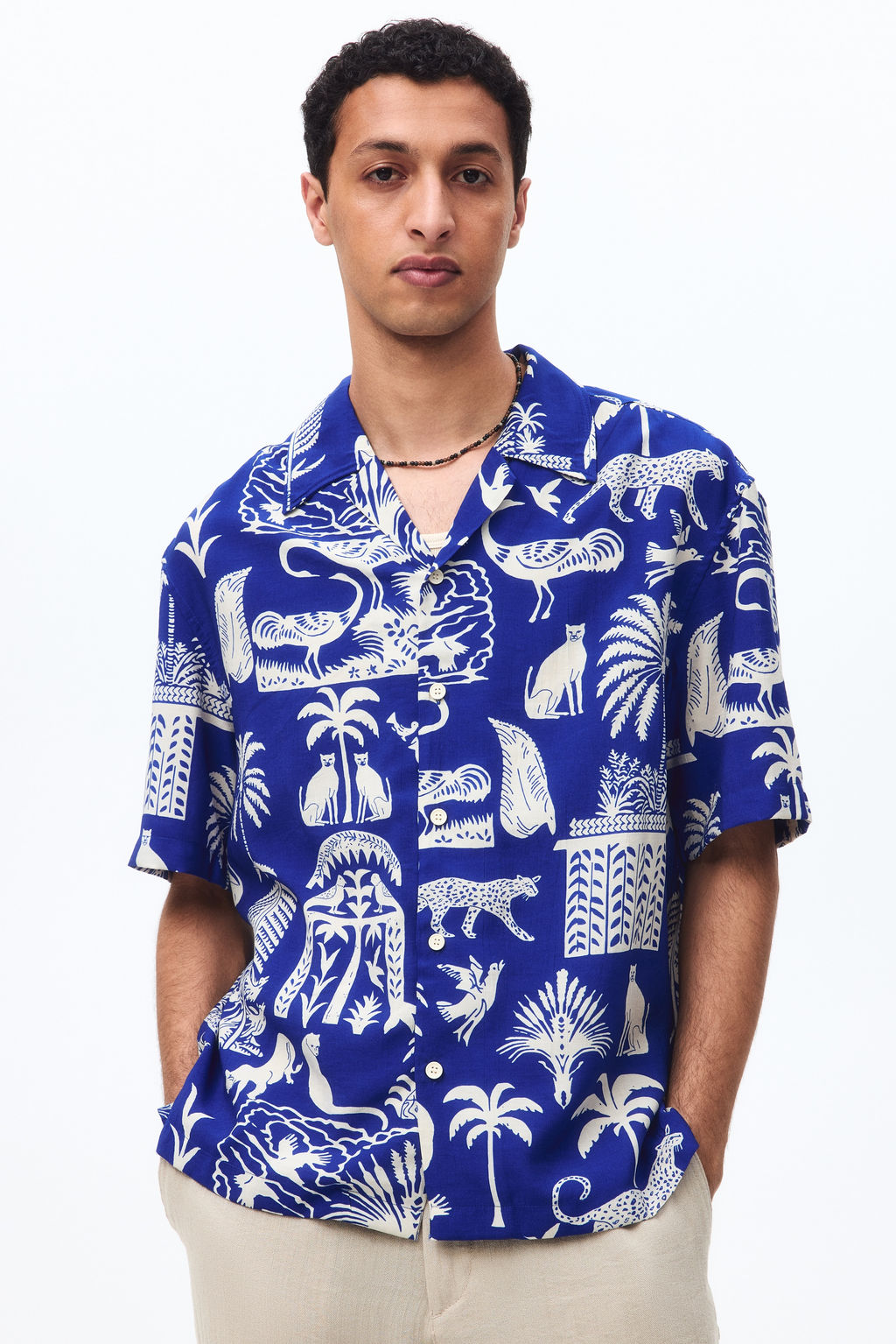 Camisa resort estampada Relaxed Fit - H&m фото 3