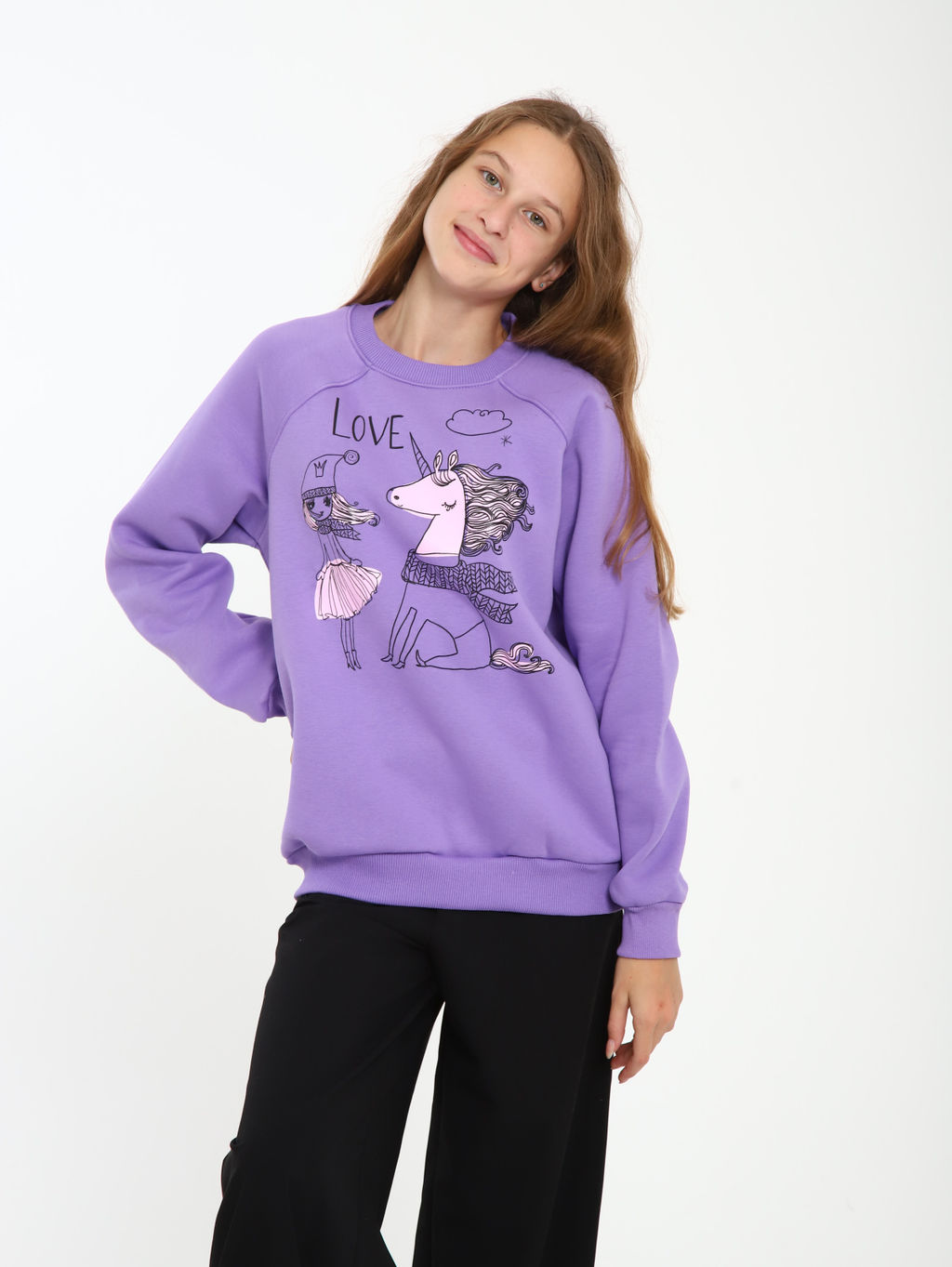 Толстовка "Дружба" лиловый