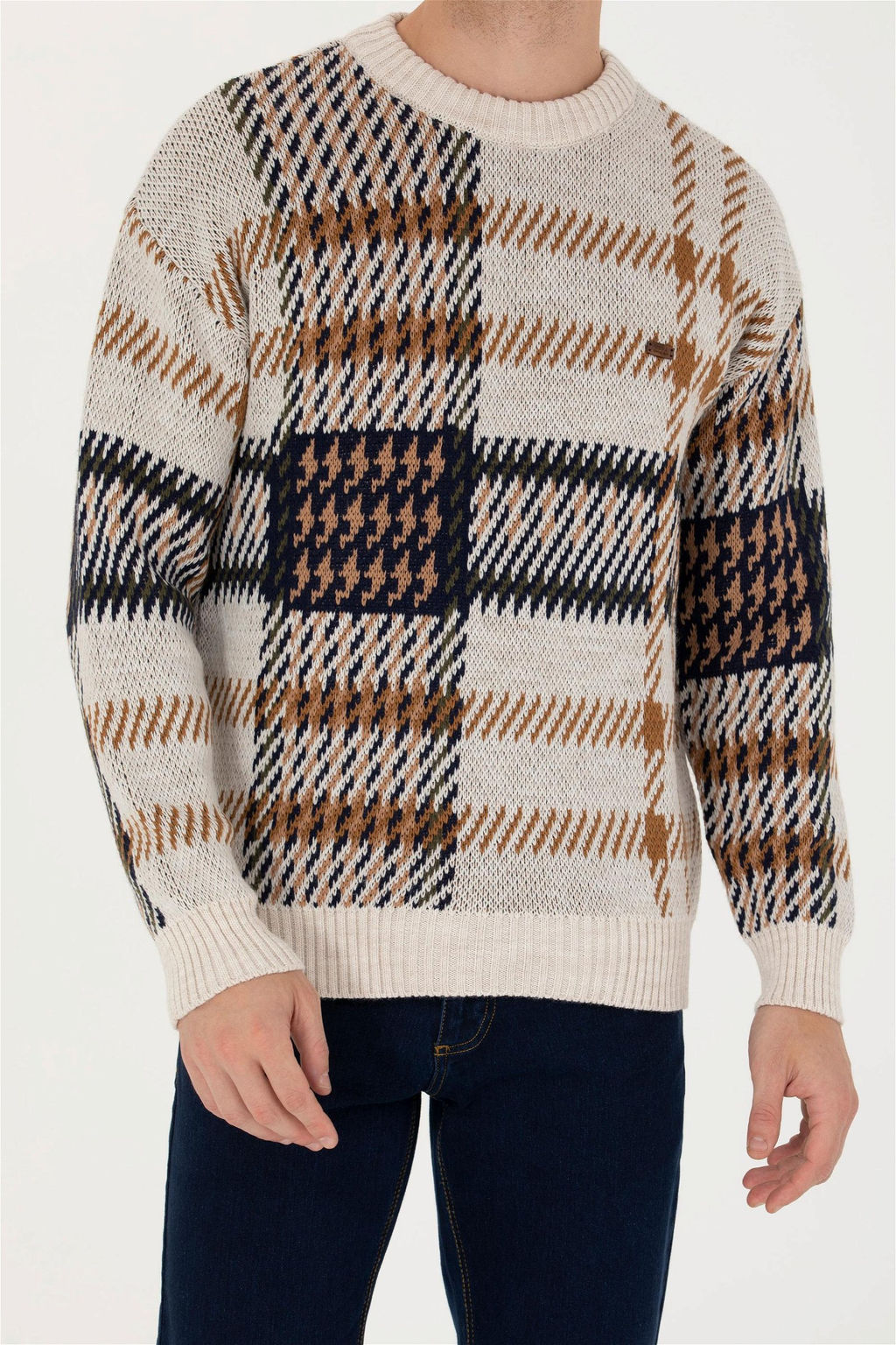U. S. Polo Assn / Мужской свитер из каменного меланжа - U.s. polo assn фото 6