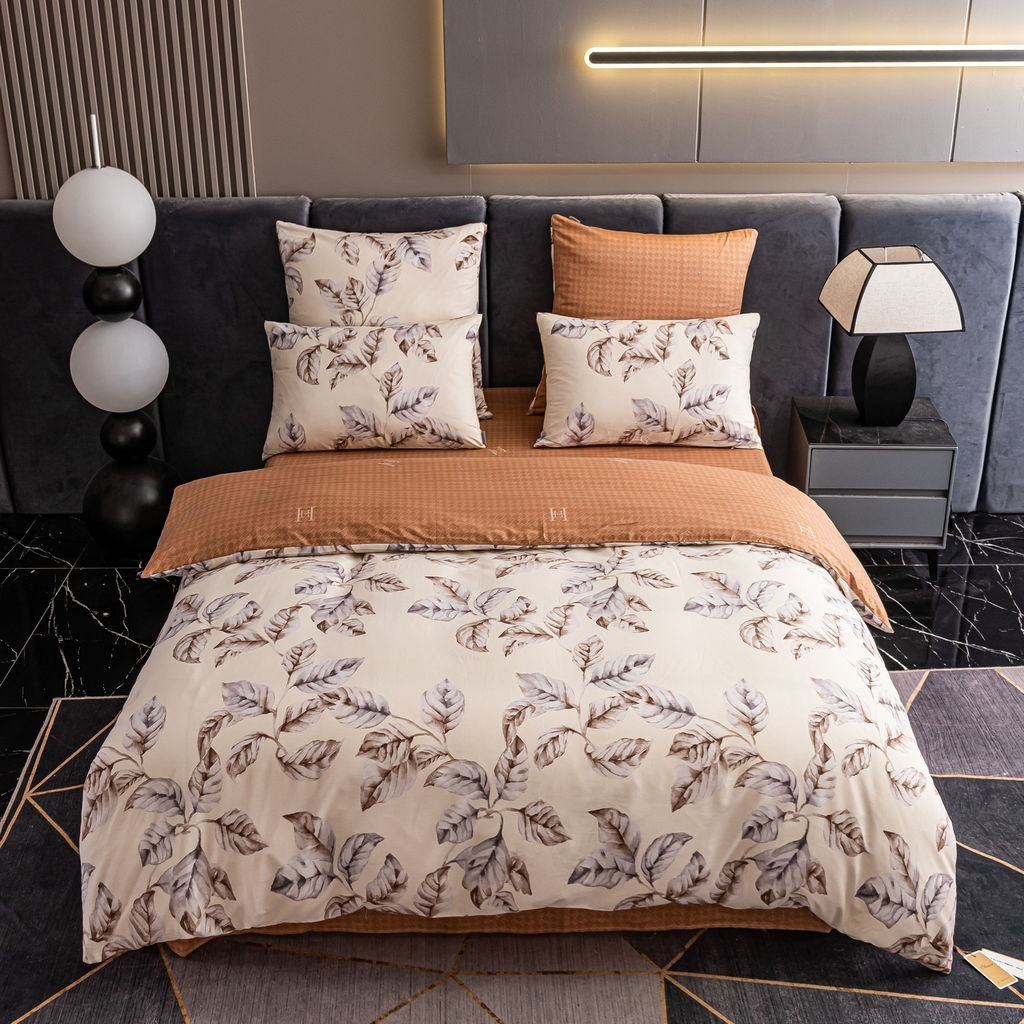 Комплект постельного белья Люкс Сатин 100% хлопок на резинке AR370 Евро/4 Наволочки - Ситрейд фото 2