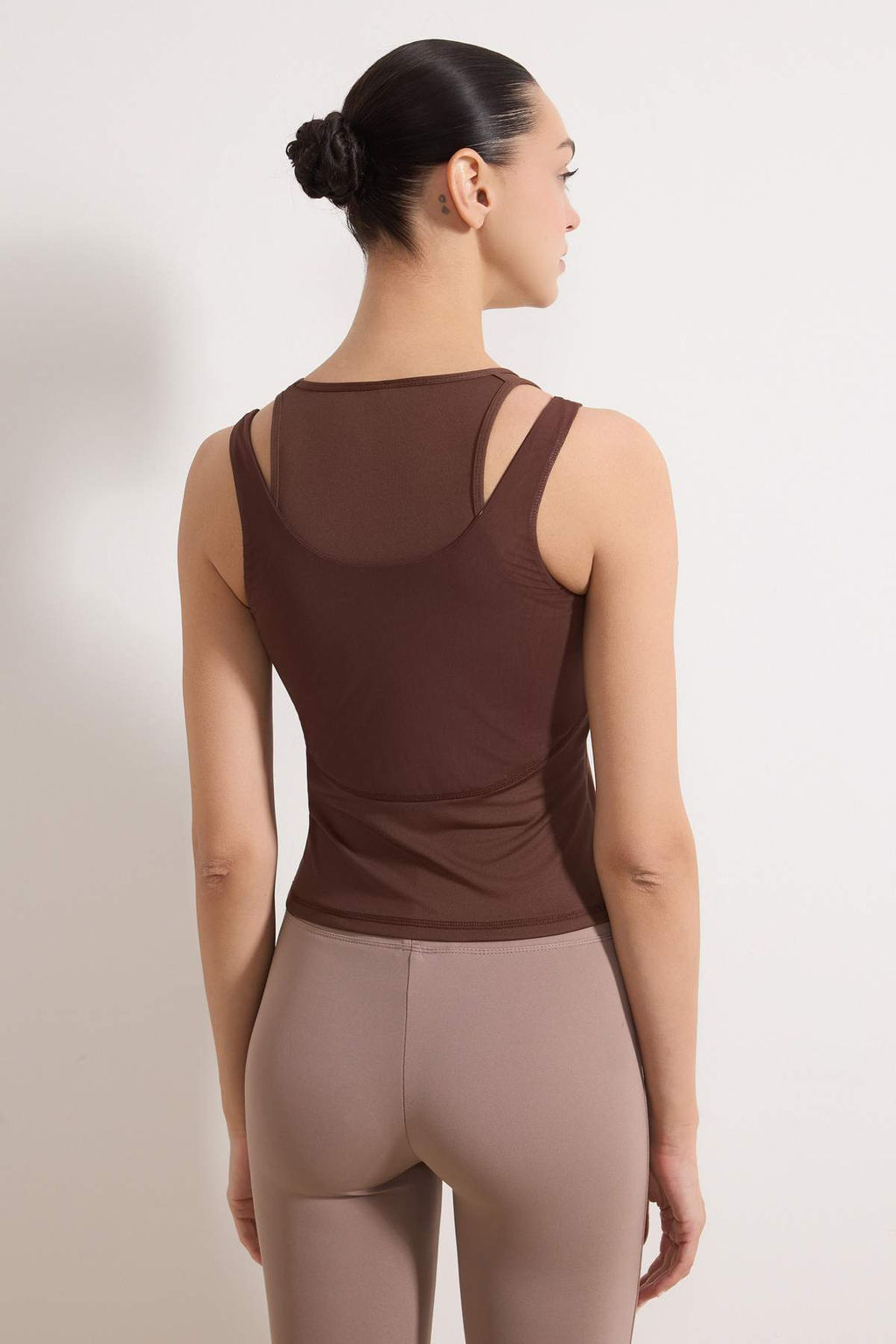 Koyu Kahverengi Dalg?c/Scuba Regular Bluz THMSS26BZ00003 - Trendyolmilla фото 6