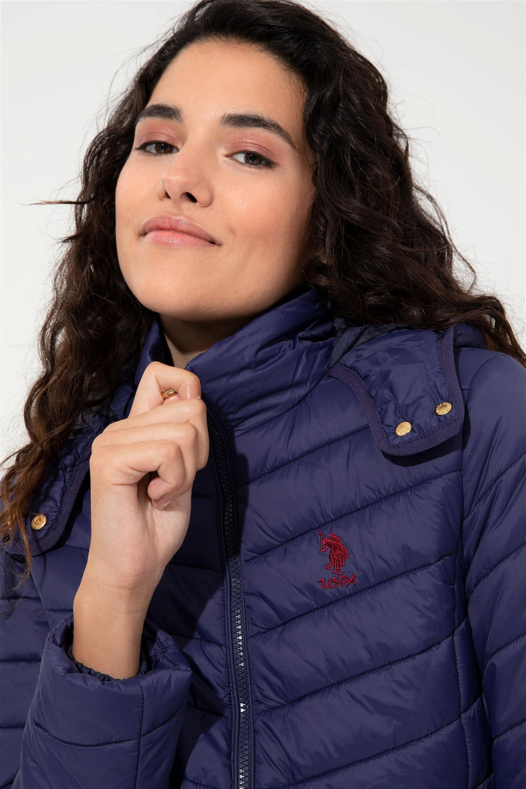 Женское темно-синее пальто Неожиданная скидка в корзине - U.s. polo assn фото 2