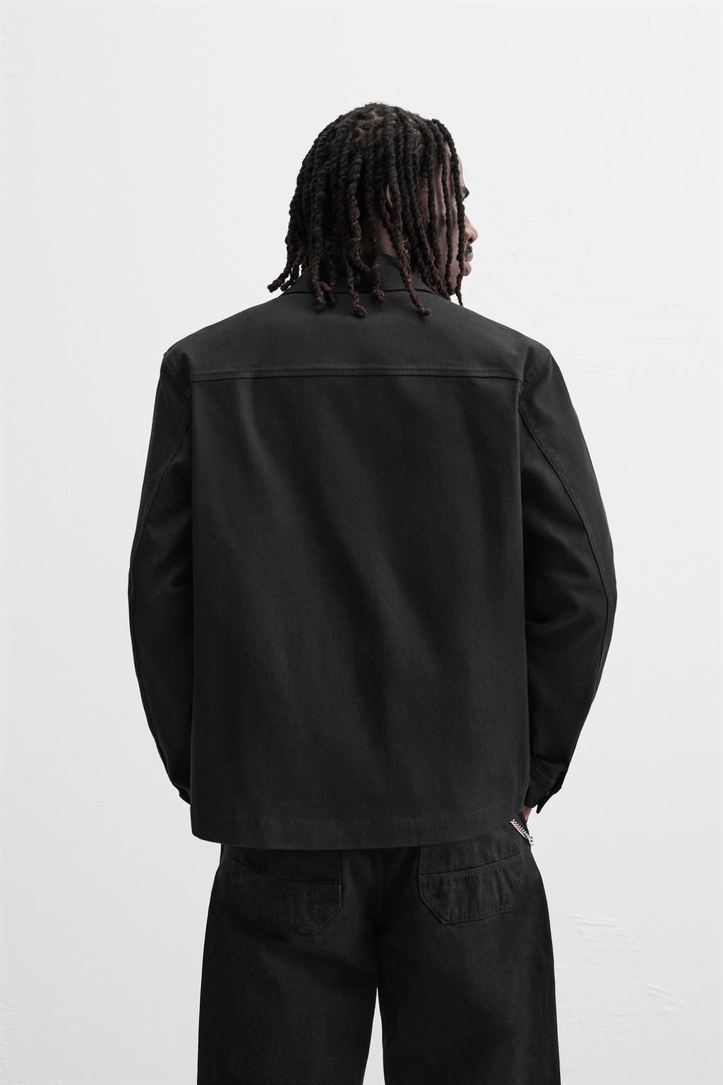 RELAXED FIT ZIP-UP OVERSHIRT - Zara фото 3