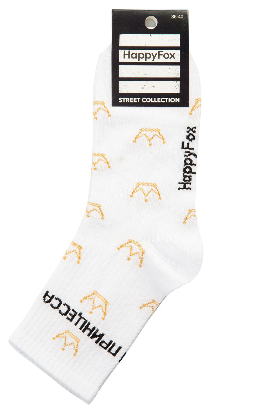 Прикольные носки с надписью Happyfox