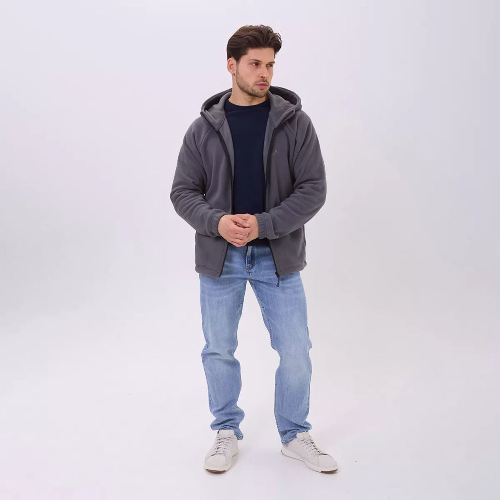 RODOS Толстовка на молнии мужская флис М-322 Черный  фото 31