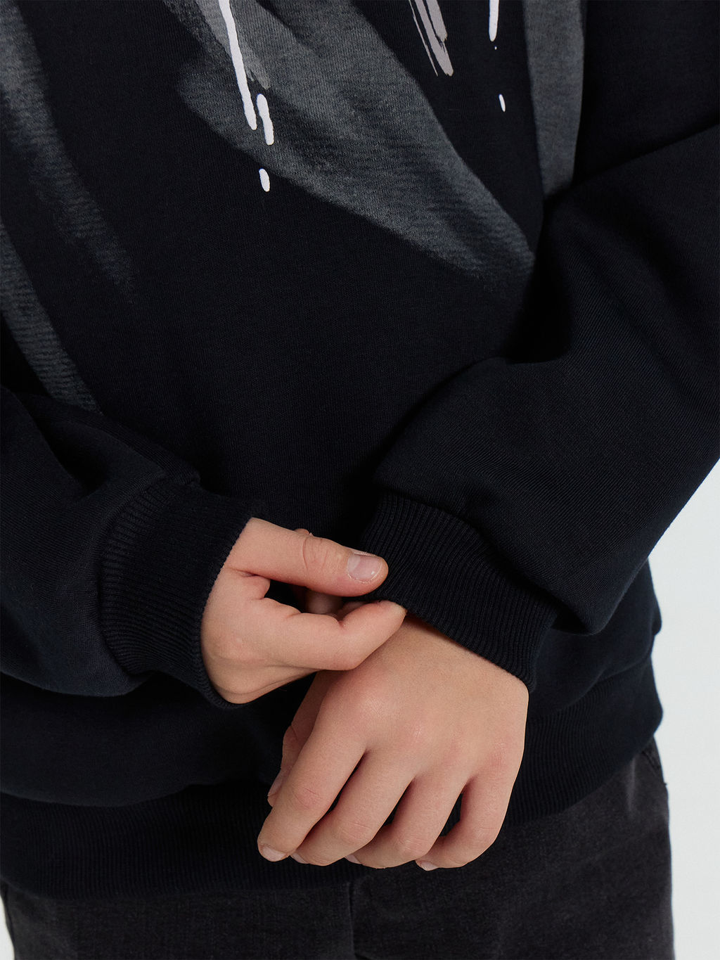 Свитшот для мальчиков черный с печатью - Mark formelle фото 6