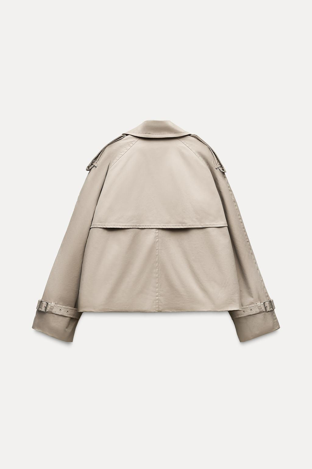 WATER-REPELLENT CROPPED TRENCH COAT ZW COLLECTION - Zara фото 6