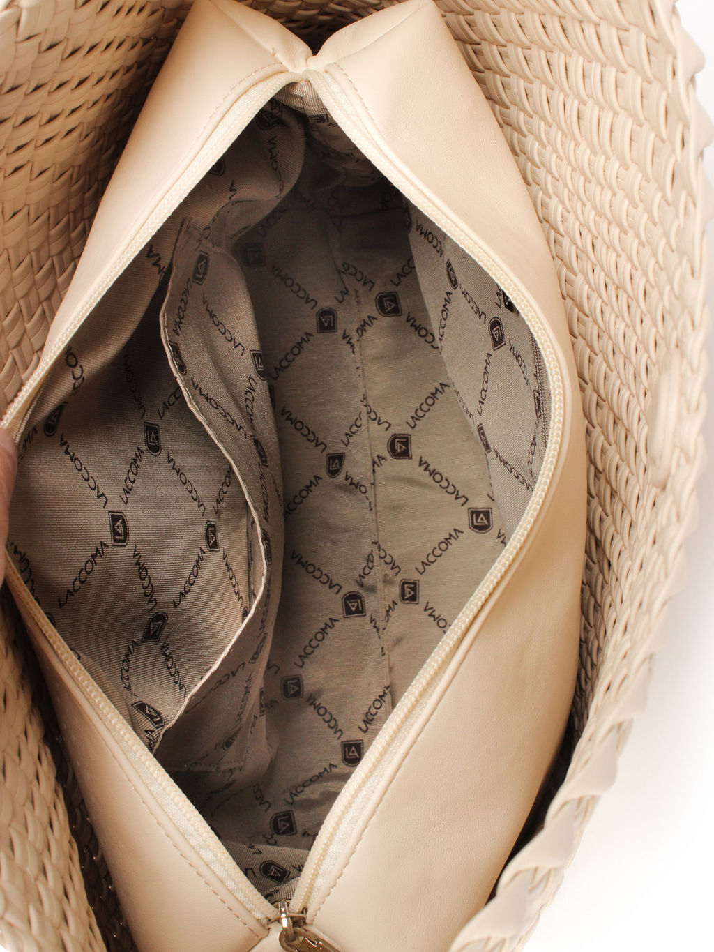 LACCOMA сумка СУ1053-0-слоновая кость эко кожа хлопок  фото 5