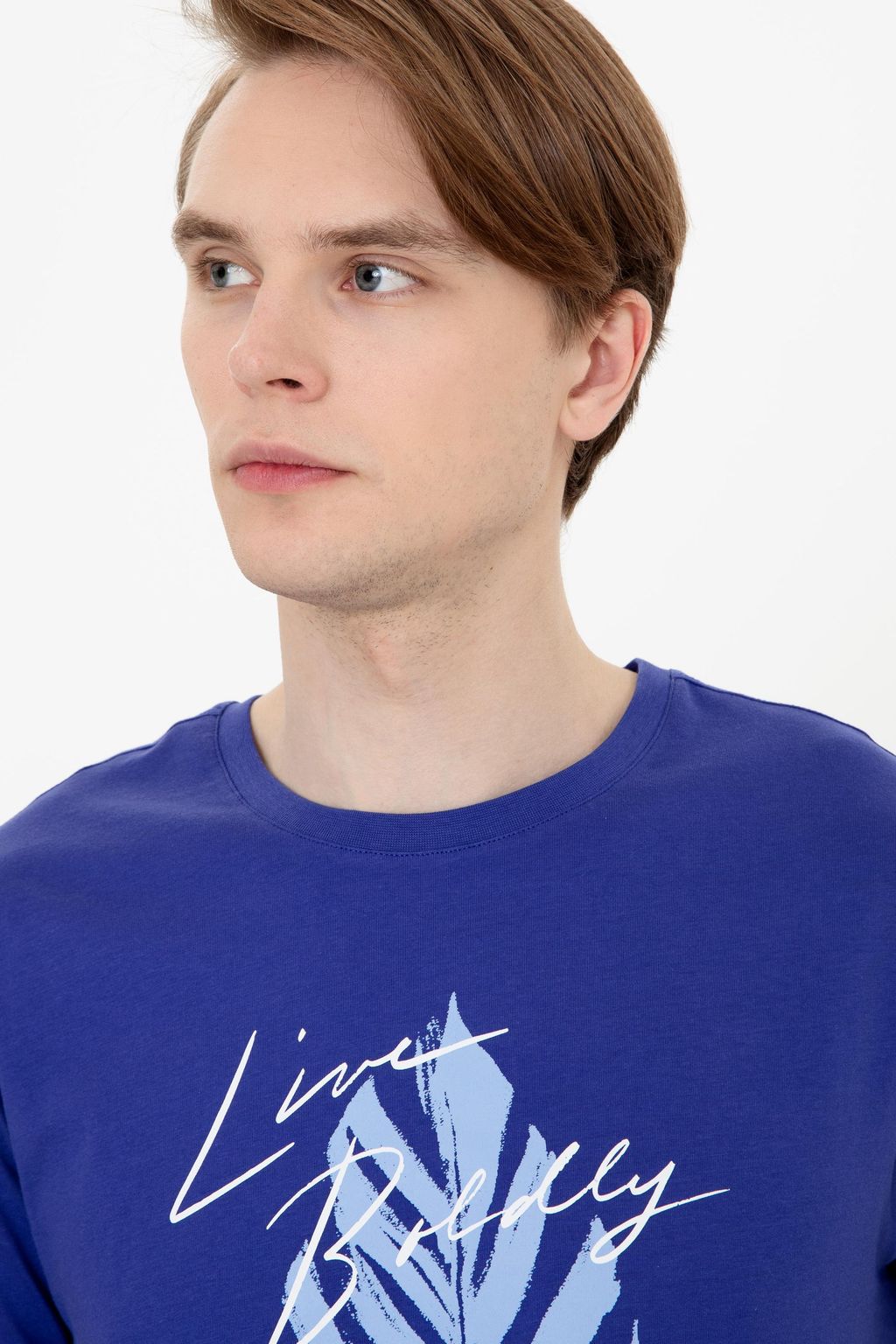 U. S. Polo Assn Мужская синяя футболка с круглым вырезом - U.s. polo assn фото 2