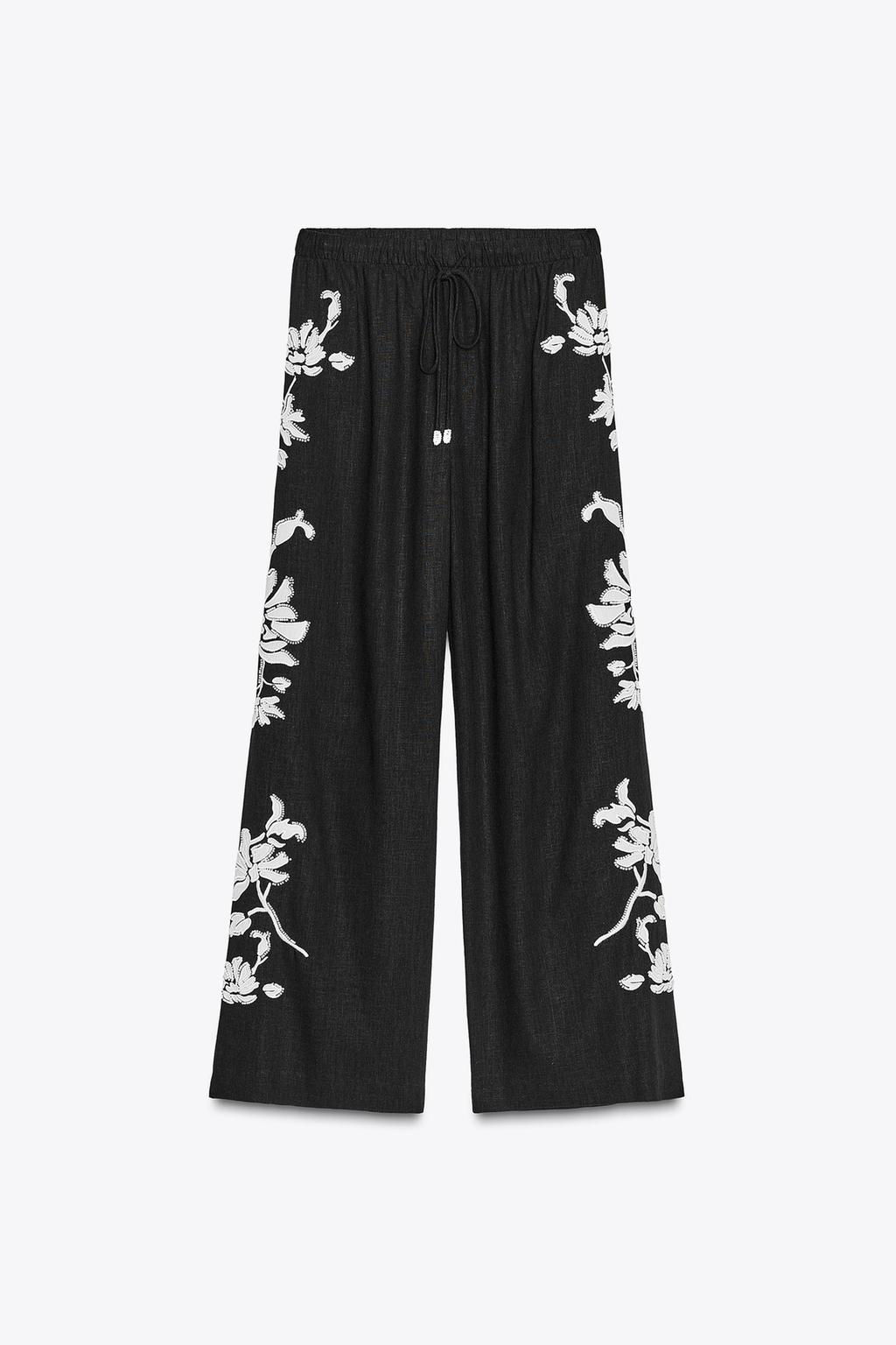ZW COLLECTION BEADED EMBROIDERY TROUSERS - Zara фото 5