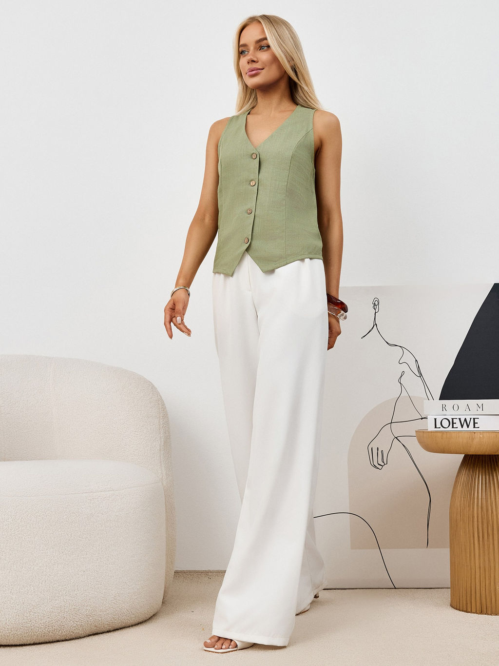 Жилет Аманти-1 из льна с вискозой - Виотекс фото 19