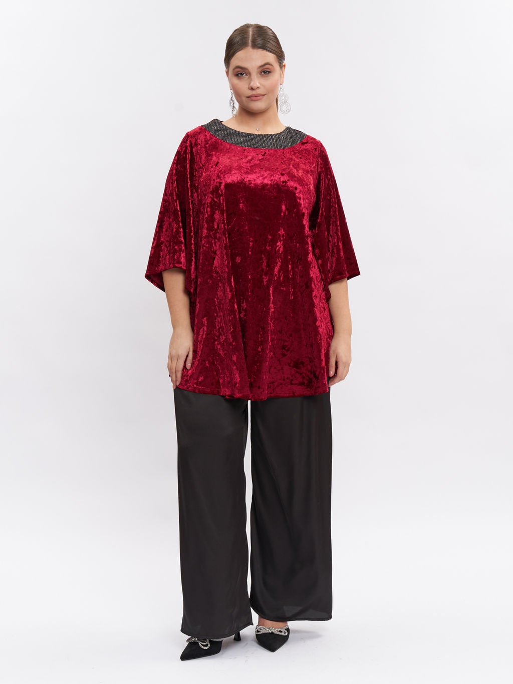 Туника из бархата TU03611RED29 - Артесса фото 5