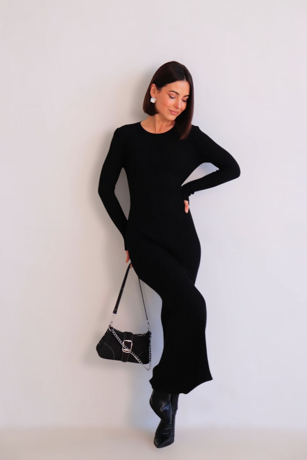 Martichelli Платье трикотажное чёрное  фото 4