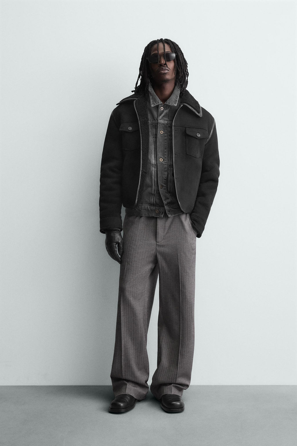 DOUBLE-FACED FAUX SUEDE JACKET - Zara фото 11