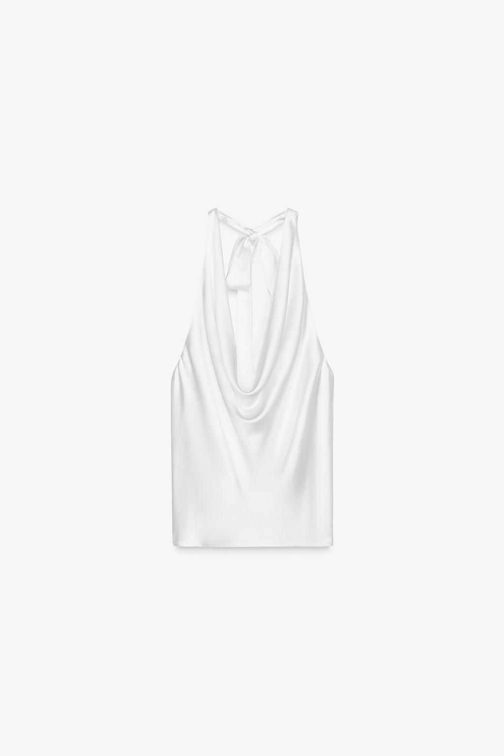 SATIN HALTER TOP - Zara фото 4