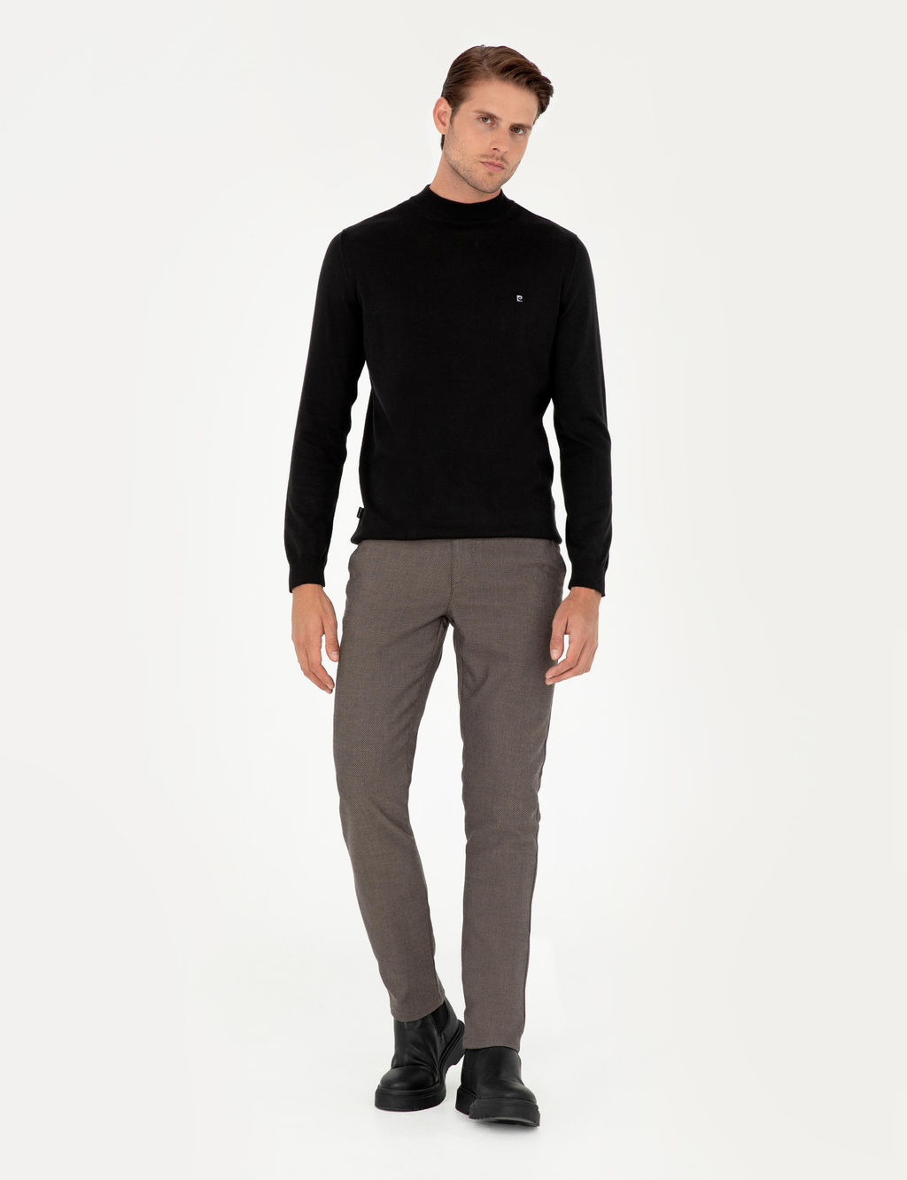 Kahverengi Slim Fit Kanvas Pantolon - Pierre cardin фото 3