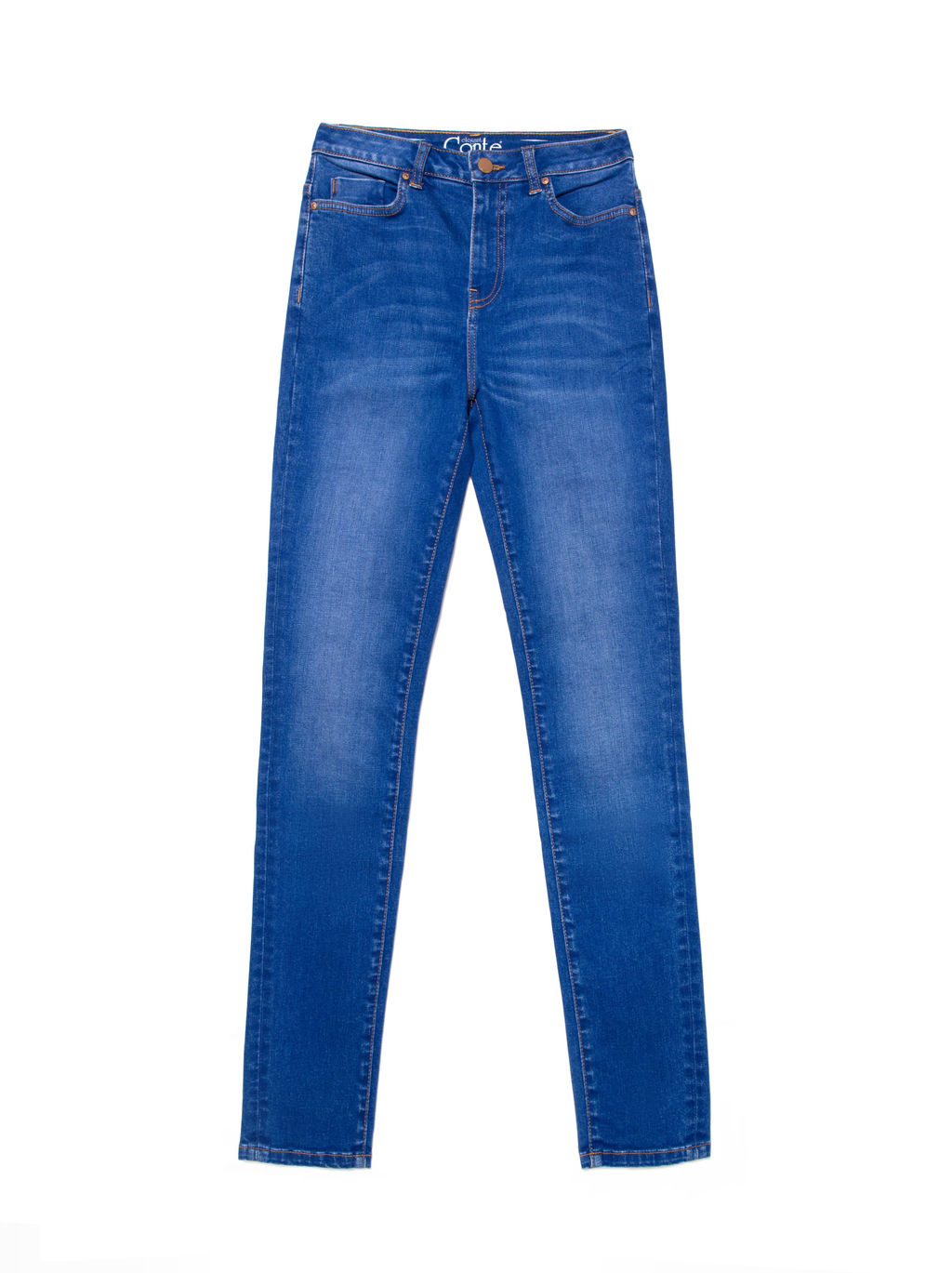 CONTE Моделирующие джинсы skinny с высокой посадкой CON-217 Lycra® washed royal blue