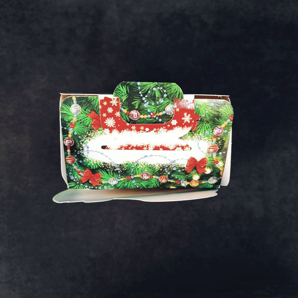 Новогодняя упаковка "Дед Мороз с подарками" 0,8 кг (картон) ПОД НФ-19437