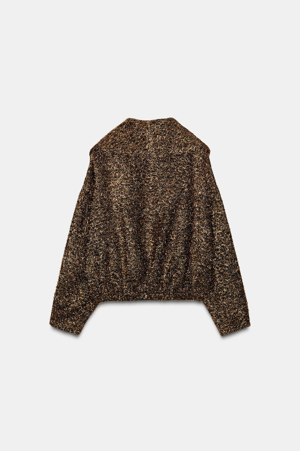 METALLIC THREAD BOMBER JACKET - Zara фото 9