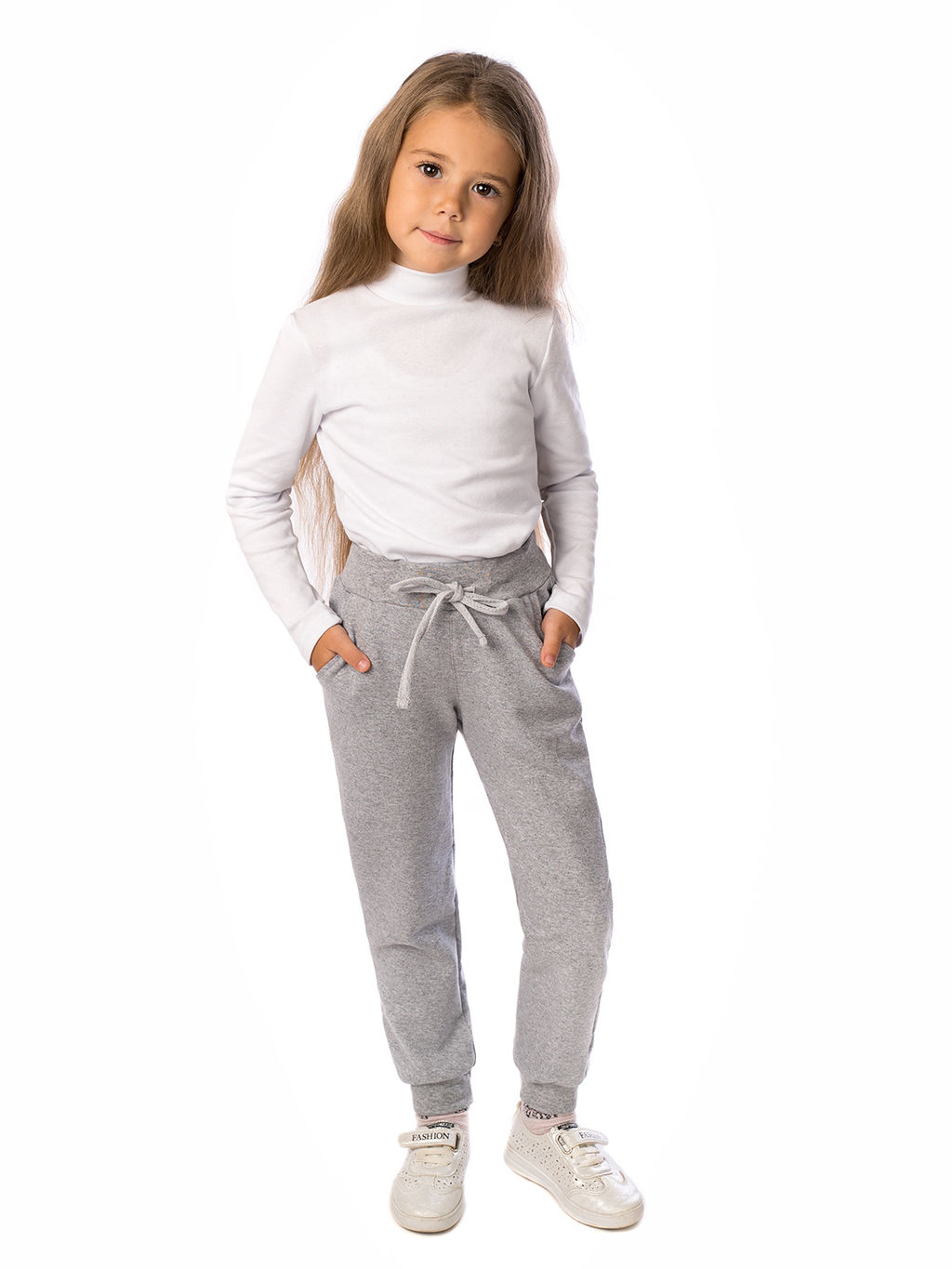 Брюки детские серый меланж