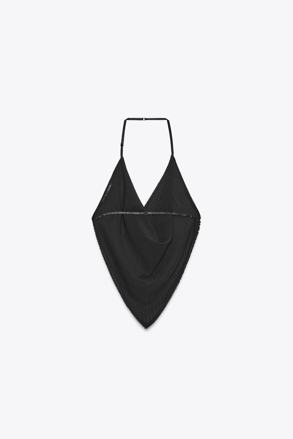 BEADED DRAPED TOP - Zara фото 7