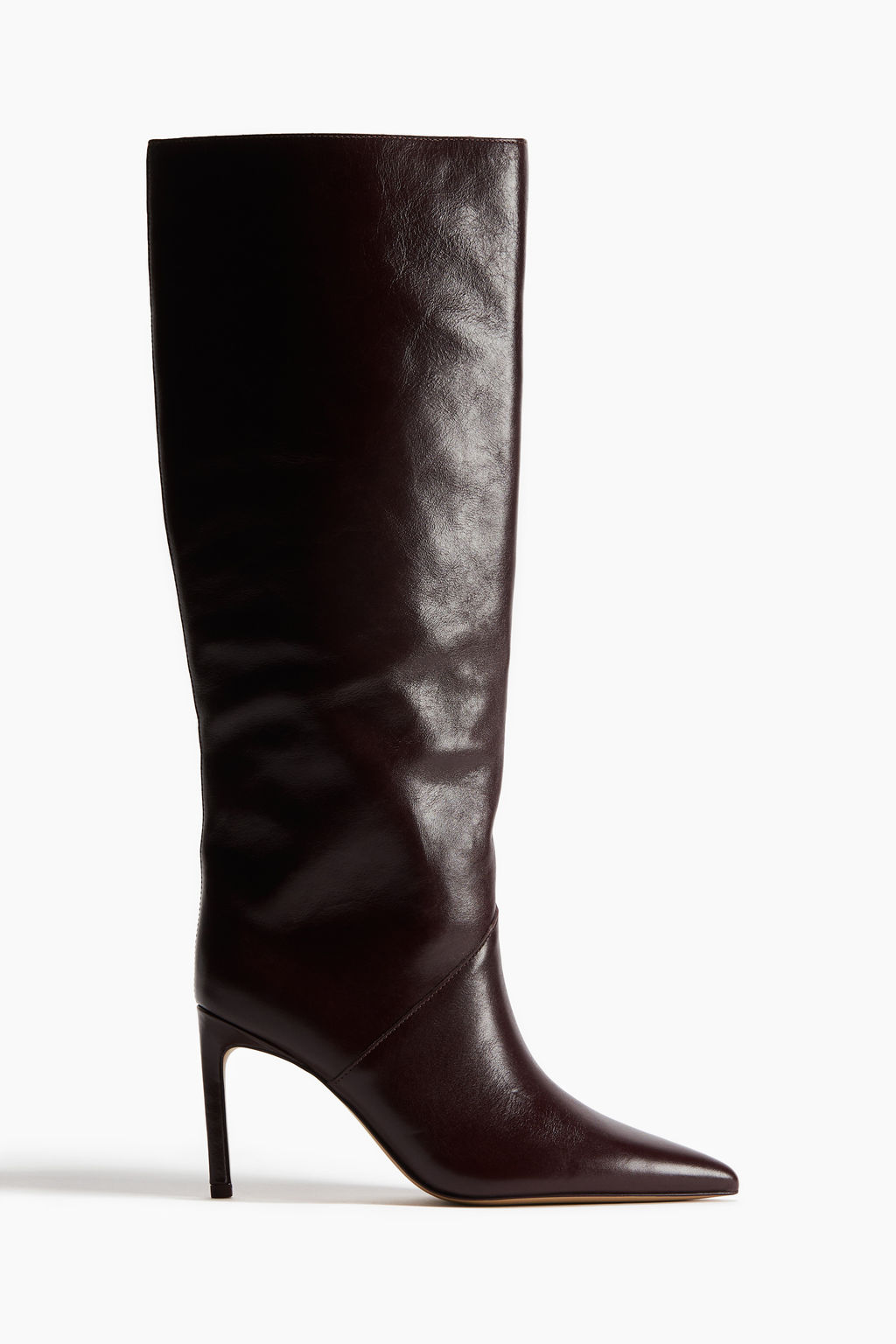 Botas de piel a la rodilla con puntera fina - H&m фото 4